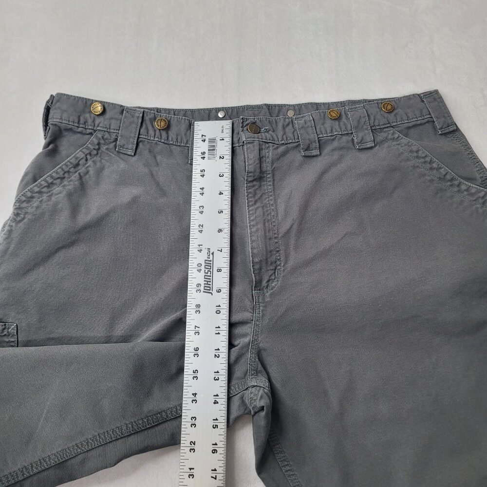 Carhartt Dungaree w/ Suspender Button Men's Gray Carpenter Work Pants Size 42X28 - Picture 8 of 12